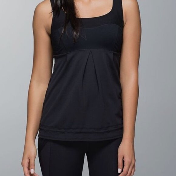 Lululemon Elevate Tank Cinch Waist Hem Yoga Athletic Top I Size 6 - Picture 1 of 4